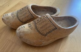 Süsse Vintage Kinder-Holzschuhe / Holländische Klompen G:35