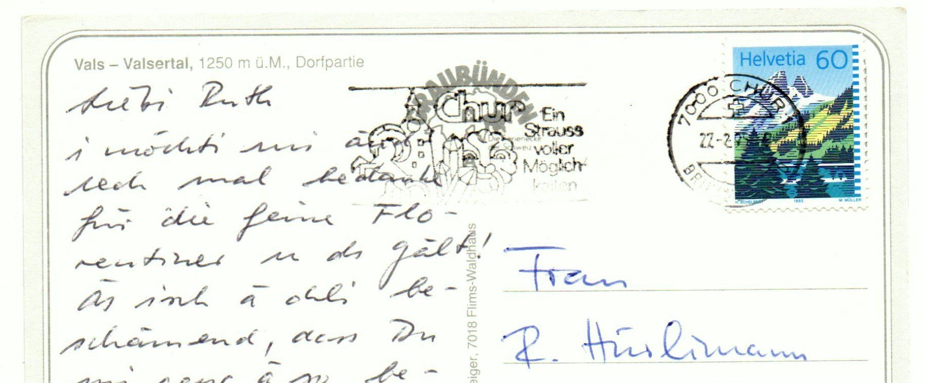 Cartoline postali: VALS Dorfpartie – Usato da Jona venduto da philajona 1