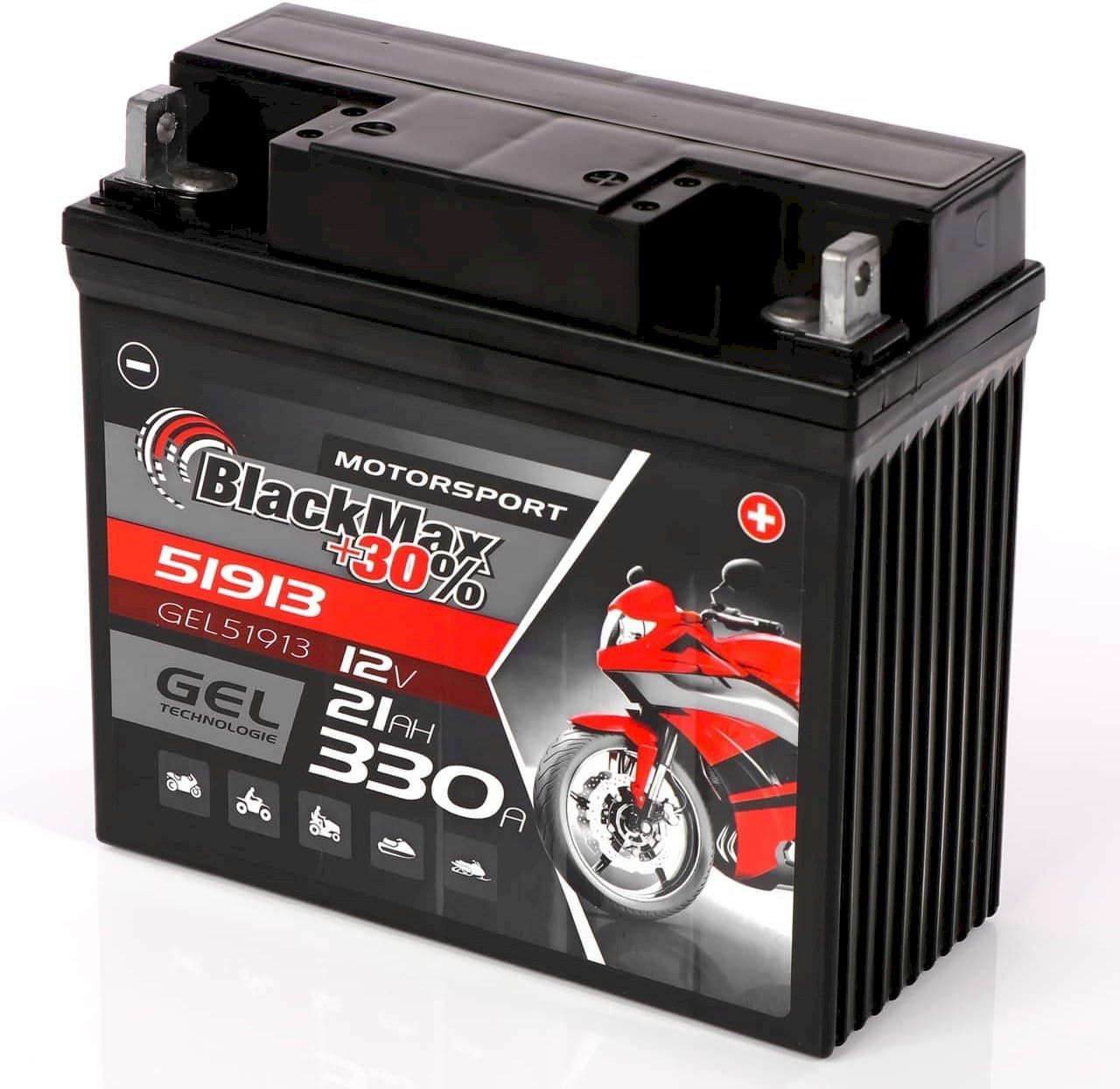 Batterie: BlackMax Motorradbatterie 12V 21Ah – Nuovo e nell'imballaggio originale da Bottighofen venduto da zaap 2
