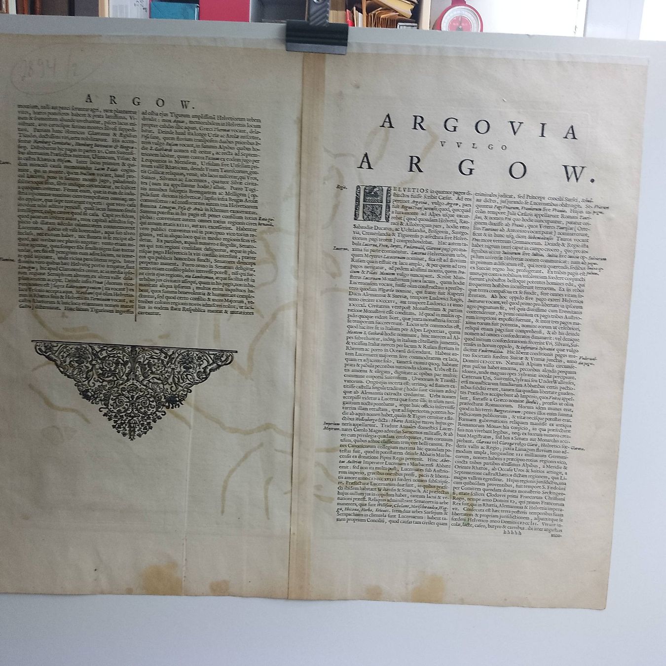 Landkarten & Atlanten: Schweiz - Argovia - "ARGOW" - 1634 ca. – Gebraucht aus Sorengo von 74in 3