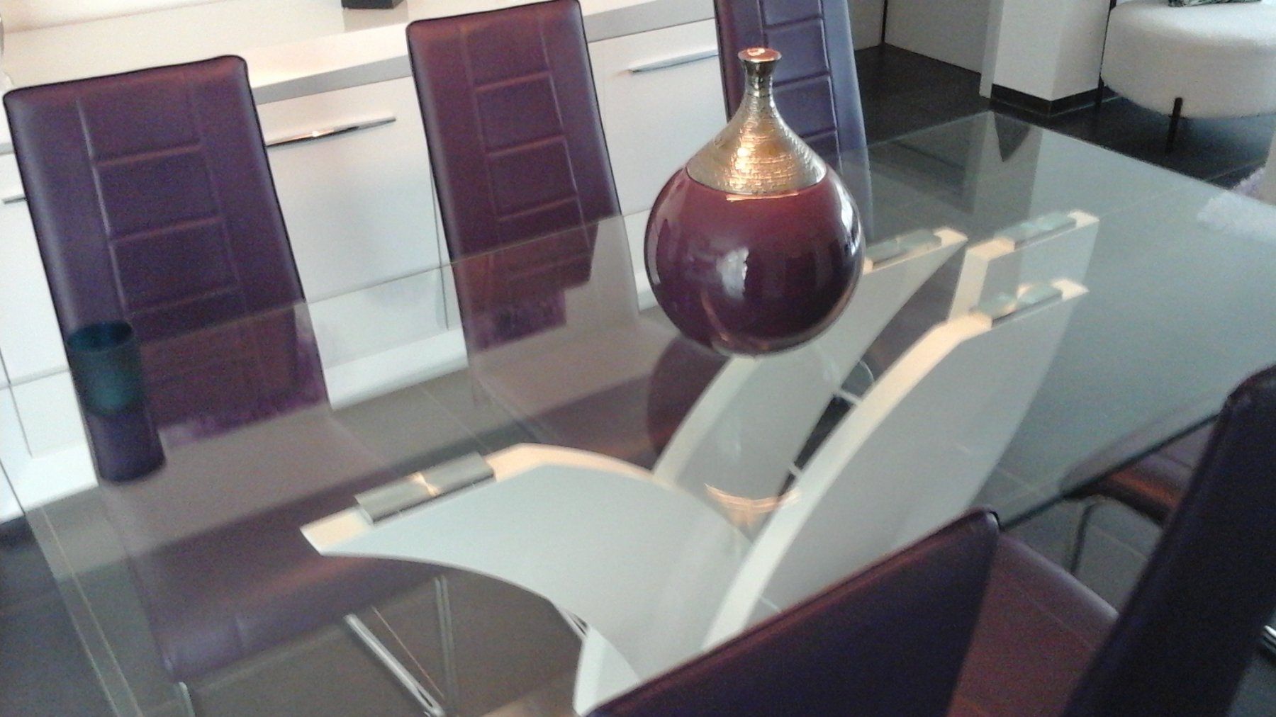 Conforama Set di tavolo e panche: Table de salle à manger en verre – Usato da Lussy venduto da coco1012 3