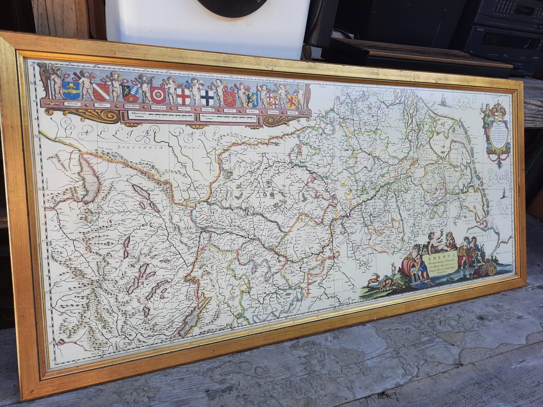 Cartes géographiques & atlas: Kartenbild m. Rahmen Schweiz bis Holland – D'occasion à Weinfelden par JoeBaer 3