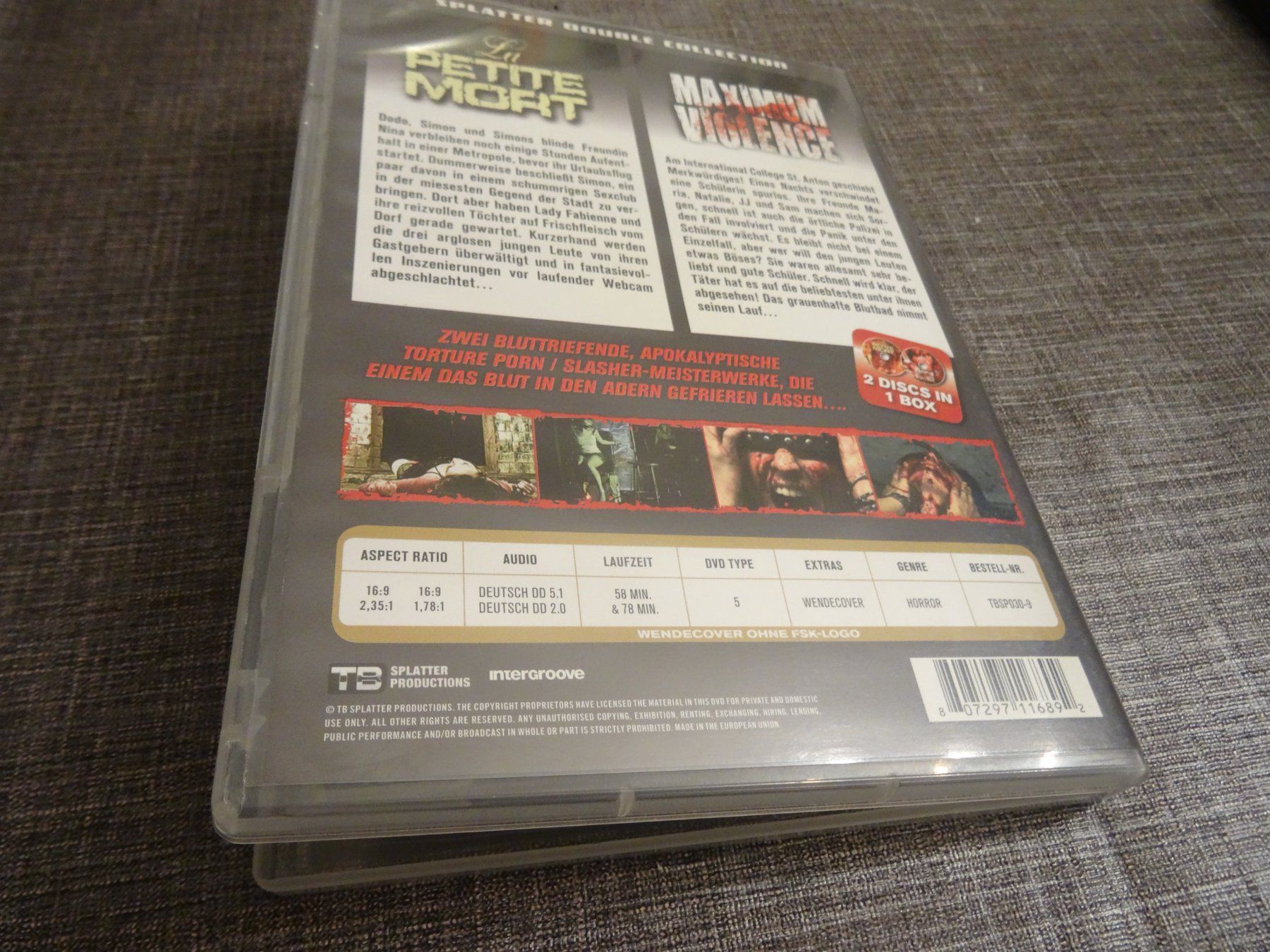 Alle DVDs: DVD Splatter Collection La Petite Mort Maximum Violence – Gebraucht aus Olten von Disc-Verkauf 2