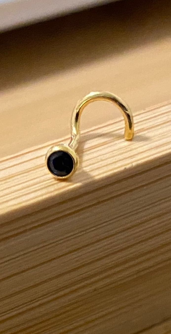Gioielli per piercing: Gold Nasenstecker Piercing Stecker Nasenpiercing  18 K – Usato da Dottikon venduto da 6571