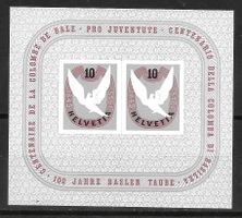 W23 Jubiläumsblock 100 Jahre Basler Taube ** 14.5.1945