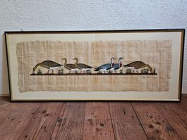Stoffbild hinter Glas, Enten, Höhe 35cm, Breite 84cm