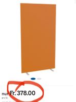 neue Design-Trennwand, Stoffbespannung, B 940 mm, orange
