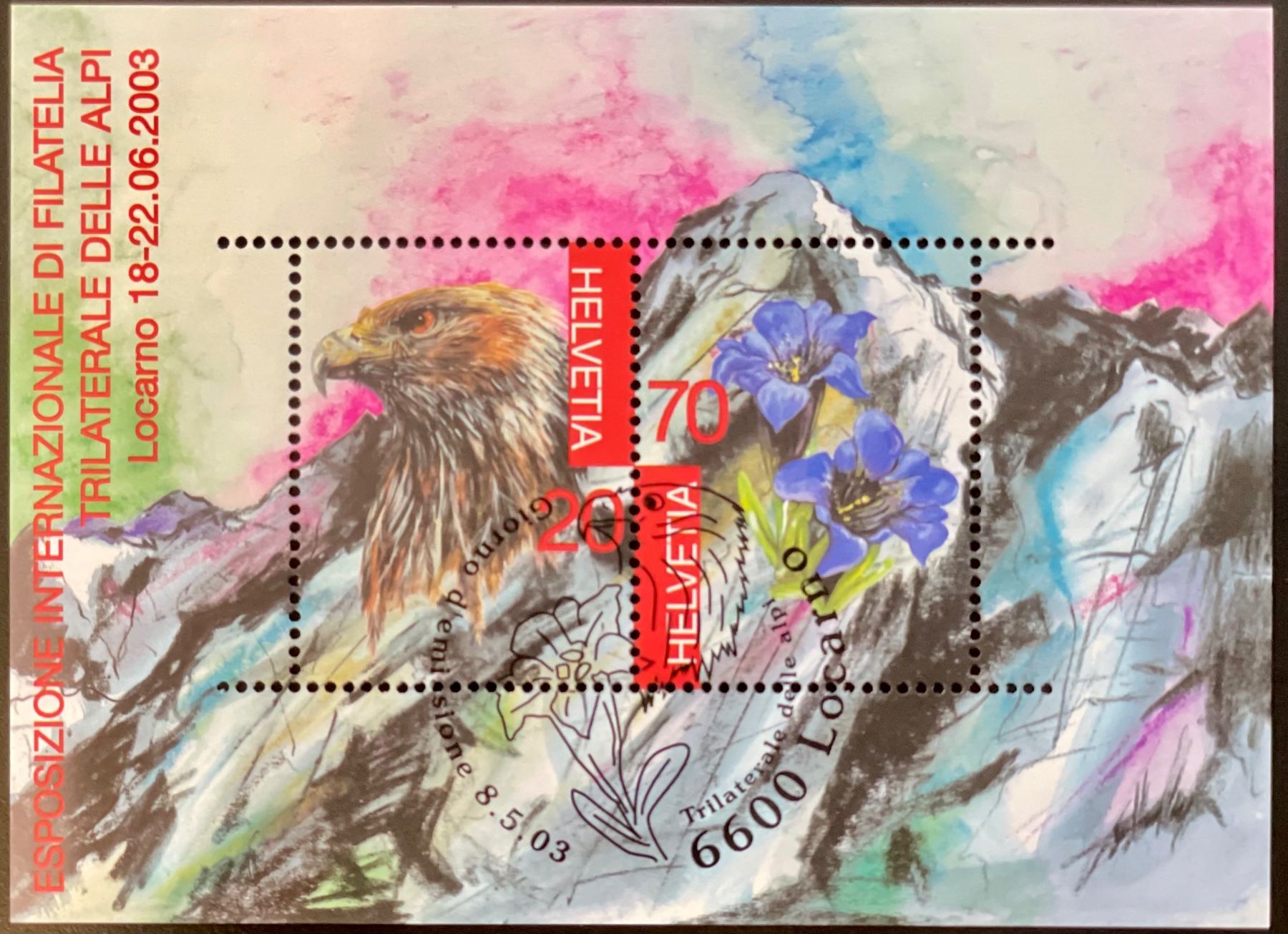 Alle Briefmarken: Sonderblock Trilaterale Ticino 2003 – Neu (gemäss Beschreibung) aus Bern von schm1969