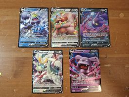 Pokemon Karten 5x V Karten Zustand gut