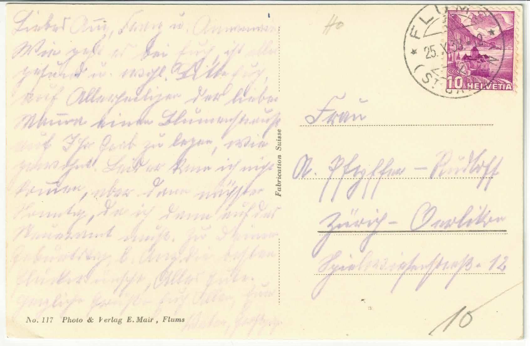 Cartes postales: Flums mit Kleinberg – D'occasion à Ettingen par Kartenplanet 1