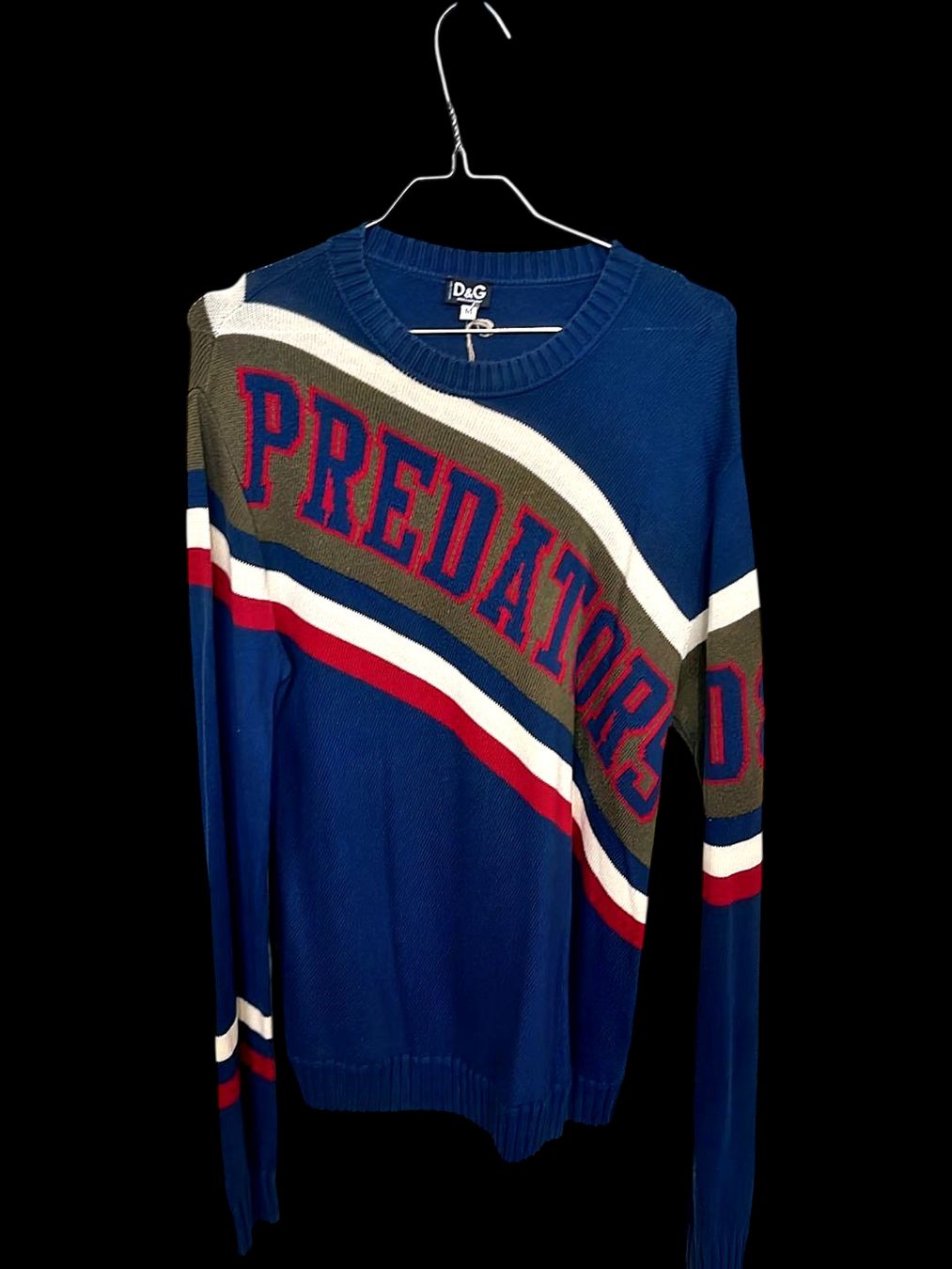 Maglioni & Felpe: D&G marineblauer 'Predators' Strickpullover - Größe M – Usato da Zug venduto da vinokilo 1
