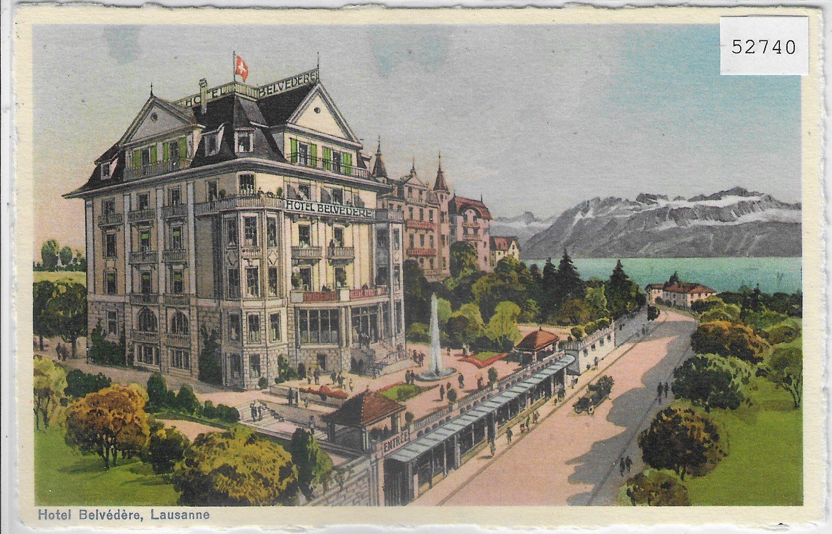 Cartoline postali: Hotel Belvedere - Lausanne – Usato da Ettingen venduto da Kartenplanet