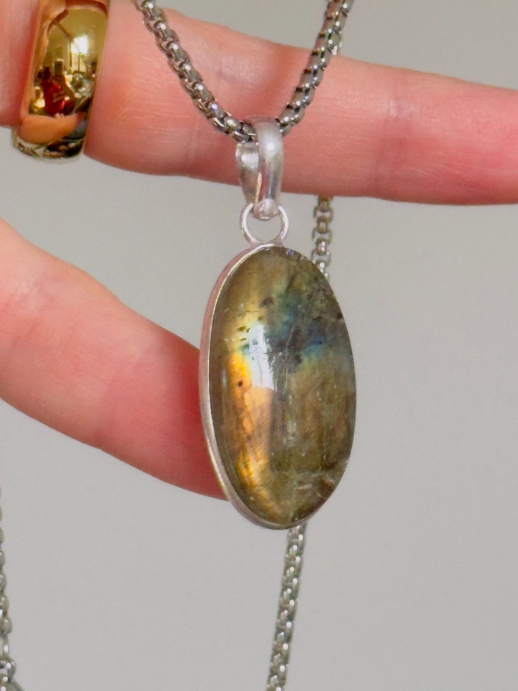 Catenine: Labradorite necklace – Nuovo e nell'imballaggio originale da Genève venduto da AGBERG 9