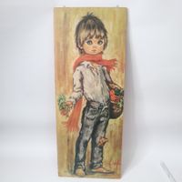 Vintage 70's Bild F. Jolyelle Kinder Motiv Knabe Bueb 60's