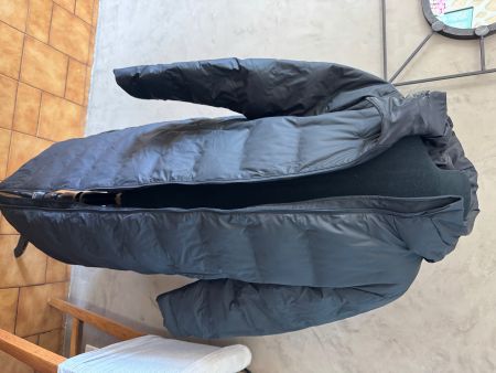 Manteau long Zebra noir taille S Laura