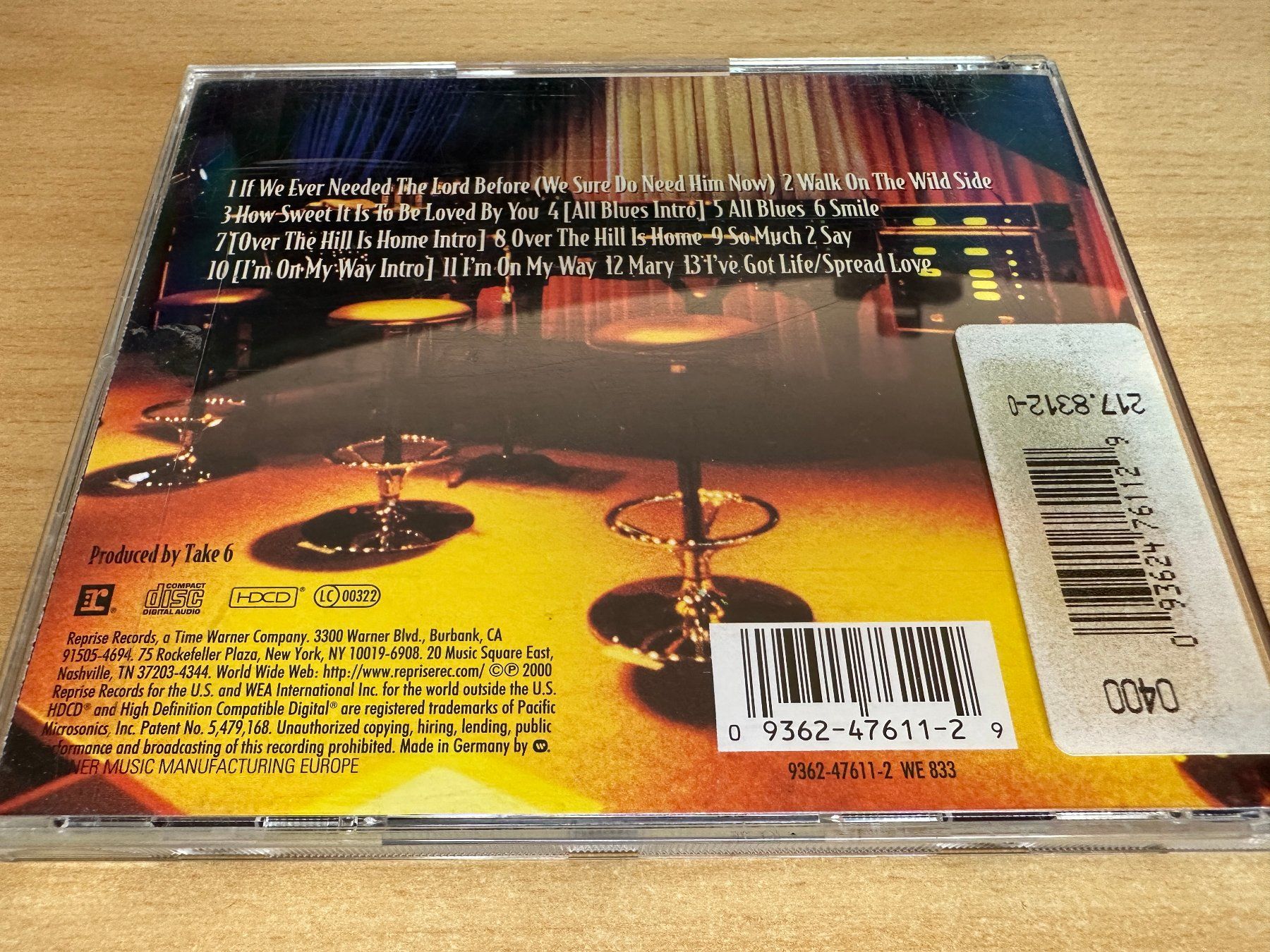 CD: Take 6 – Live – Usato da Rikon im Tösstal venduto da Alpenmutz 1