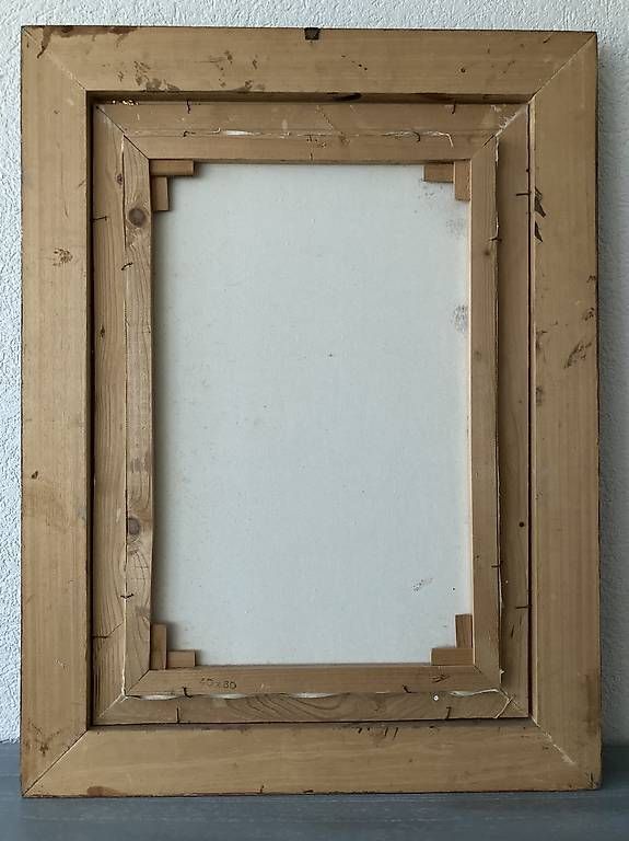 Dipinti: Tableau de Bianco peint à la feuille d'or – Usato da Bex venduto da IdaComina 3