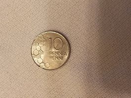 Pièce Finlande 10 penniä 1991 - rare !