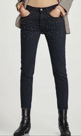 Zara Jeans mit Perlen