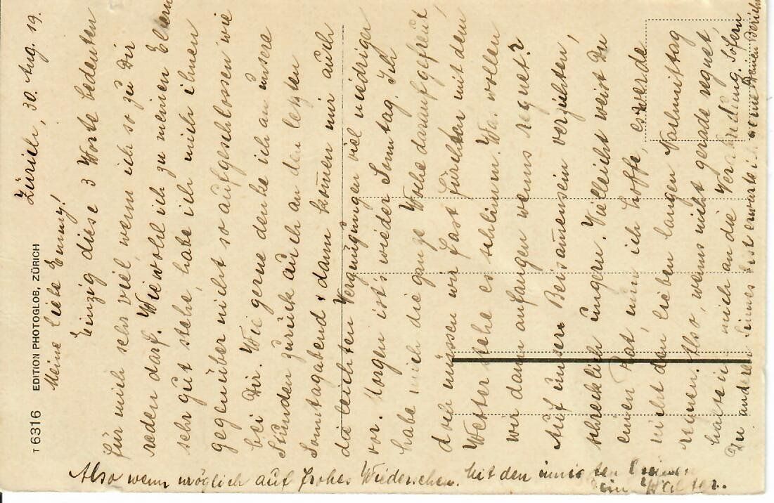 Cartoline postali: Uetliberg - Fallätsche, Glecksteinhütte 1919 – Usato da Hochdorf venduto da Ziegel-16 1