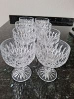8 schöne Coupgläser aus Kristallglas