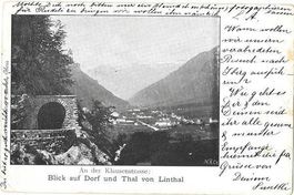 Blick auf Dorf und Thal Linthal