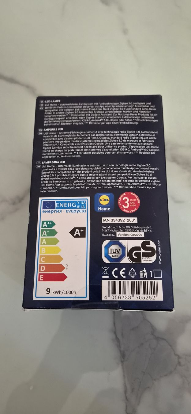 Lampade: Smart Home LED-Lampe LivarnoLux Zigbee LidlHome – Nuovo e nell'imballaggio originale da Gerzensee venduto da Omeisel 1