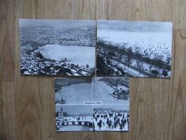 3 verschiedene AK Zürich Seegfrörni1963