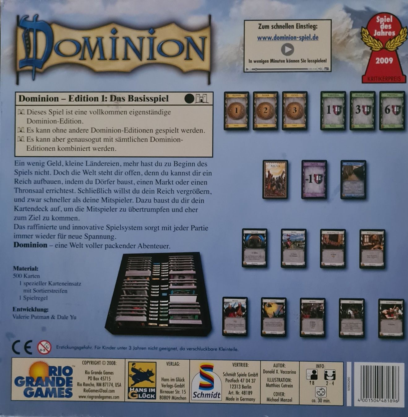 Spiele: Dominion  - was für eine Welt – Gebraucht aus Aarburg von bohnanza21 1