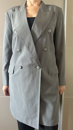 Max Mara Blazer Gris Taille M Made in Italy Bon état