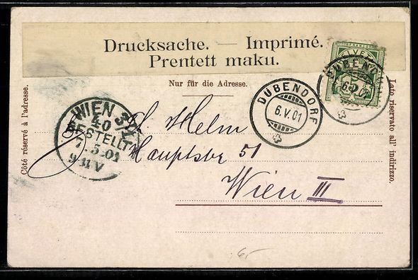 Cartoline postali: Litho Zürich, Panoramablick mit Kirche, – Usato da Berlin venduto da bartko-reher 1