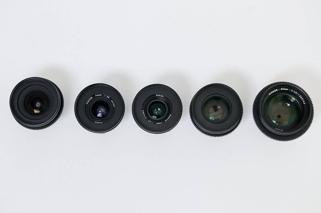 Obiettivi: NIKON AI / AIS OBJEKTIV SET CINE MODDED inkl. 2 ADAPTER – Usato da Zürich venduto da lozzaphoto 1