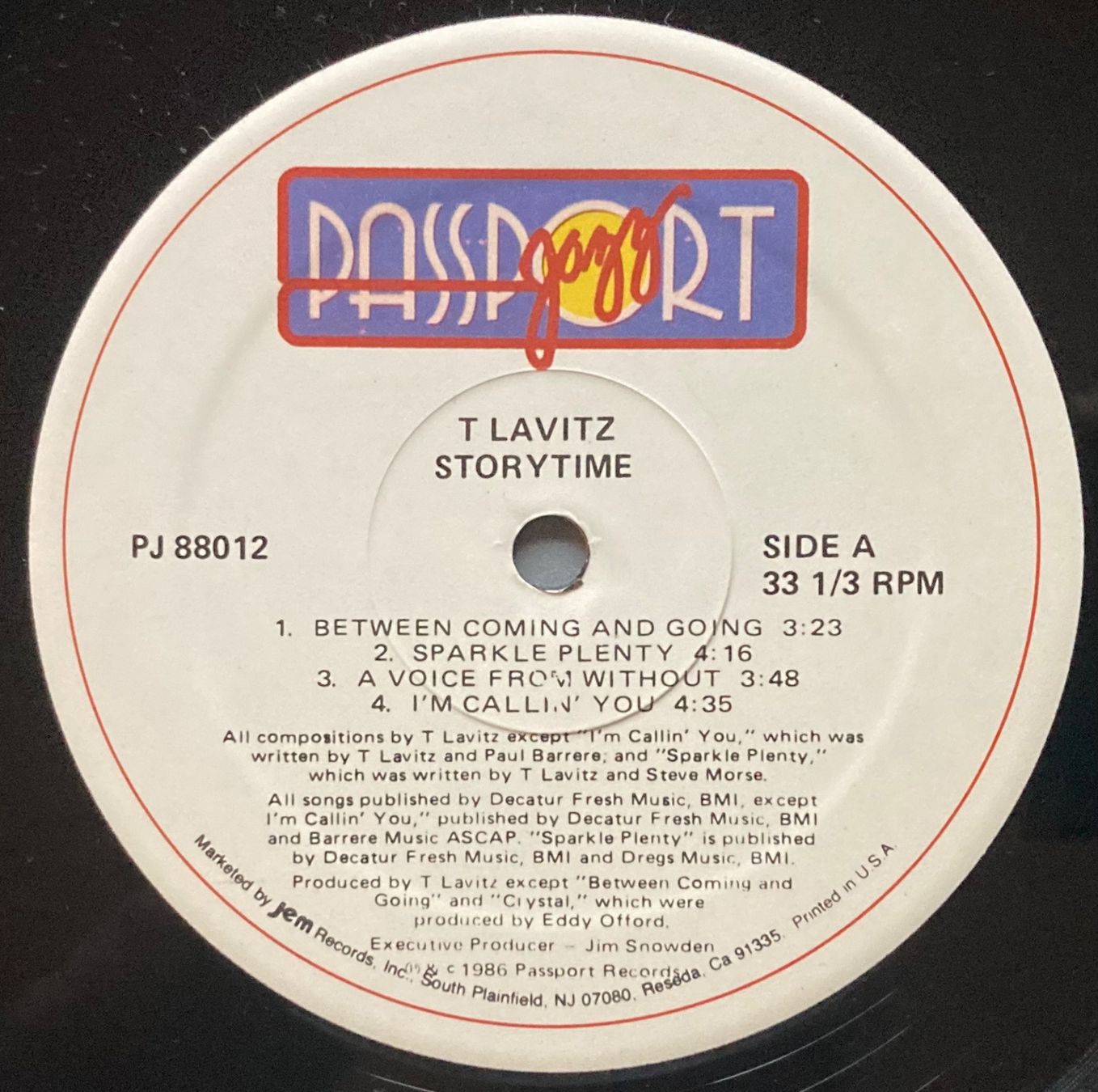 Vinyles: T LAVITZ - STORYTIME – D'occasion à Poliez-Pittet par Newtown-Records 2