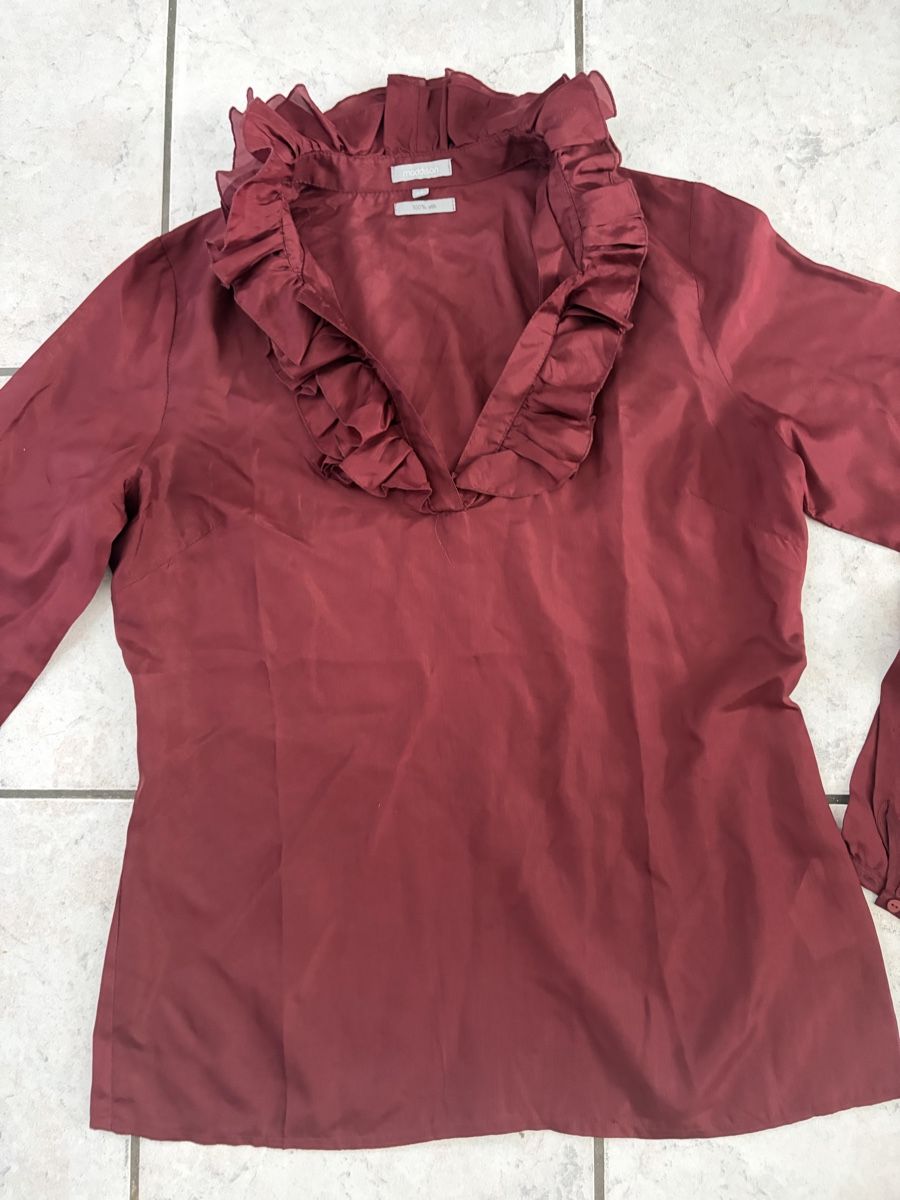 Maddison Camicette: Damenbluse Maddison 100% Seide Gr. 38 bordeauxrot – Usato da Sevelen venduto da gsandax 1