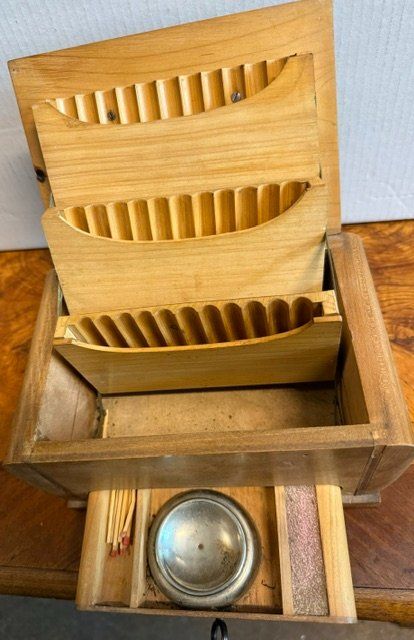 Sigari: Antiker Zigaretten Spender /Aschenbecher mit Adler, – Usato da Gersau venduto da pandabear01 2