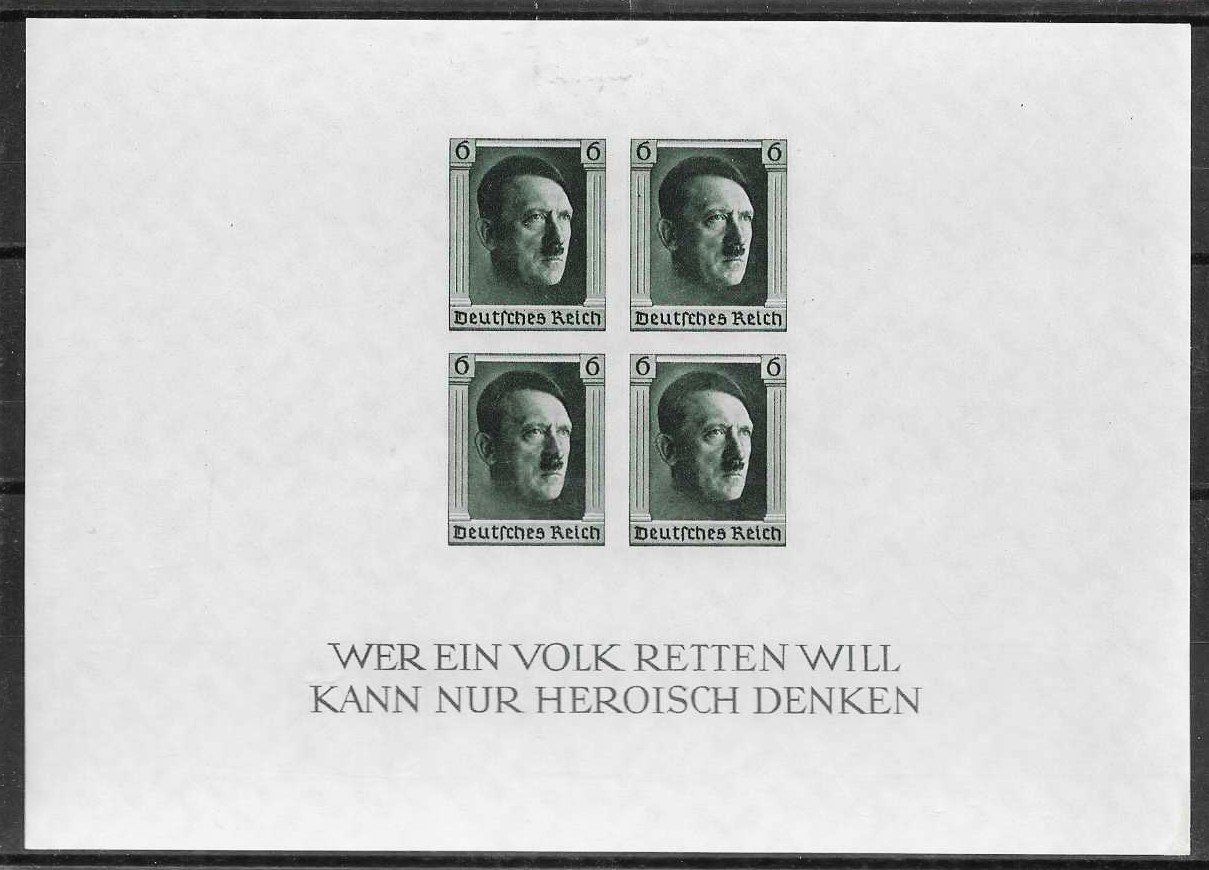 Tutti i francobolli: DR BLOCK 7 HITLER ADOLF 1937 – Nuovo (secondo la descrizione) da Schlossrued venduto da Aronliam