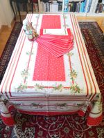 🤩TISCH-SET 13-TEILIG: 1 TISCHDECKE & 12 SERVIETTEN ROT NEU