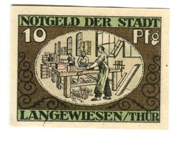 Notgeld "10 Pfennig. Langewiesen 1921"