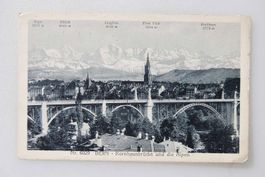 AK Bern - Kornhausbrücke und die Alpen