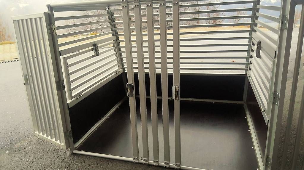 Gabbie, trasporto & Sicurezza: Schmidt Doppelhundebox mit Schublade und Rampe – Usato da Visperterminen venduto da M1gnon 2