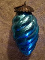 1 Vintage Christbaumkugel Biedermeier, Glas, Zapfenform