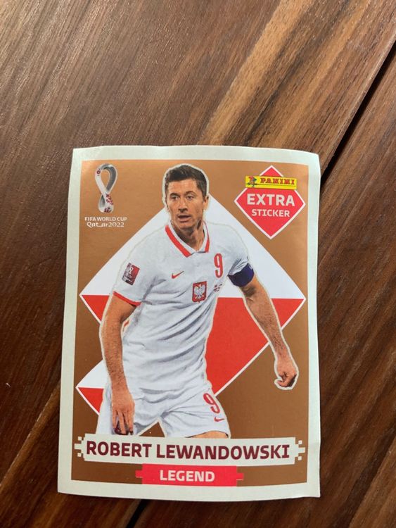 Panini Legend Robert Lewandowski Extra Sticker QATAR 2022 (Neu (gemäss ...