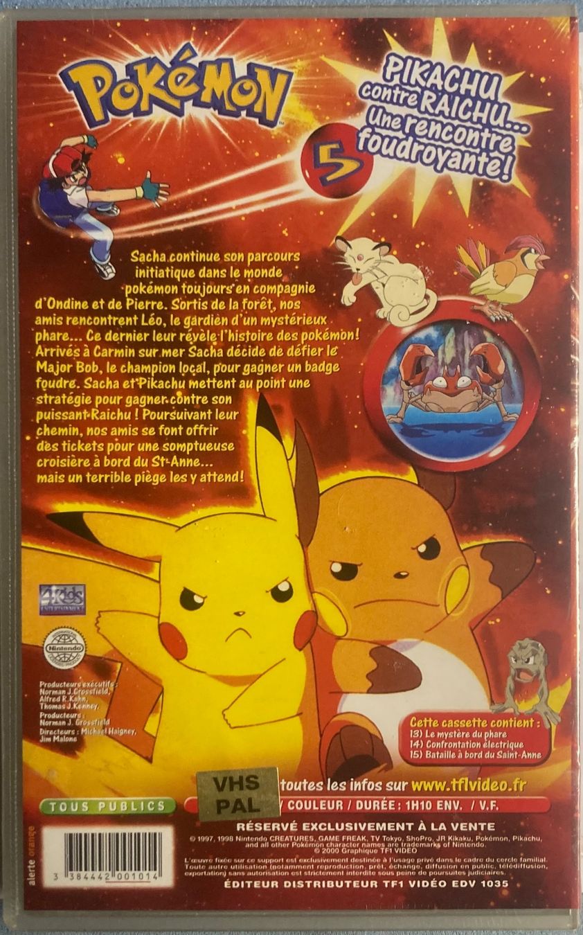 Tutti i VHS: POKÉMON 2 (LE CHOC DES ÉCLAIRS!) – Nuovo e nell'imballaggio originale da Poliez-Pittet venduto da Newtown-Records 1