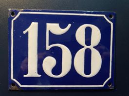 hausnummer 158 /antik/nummernschild