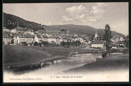 AK Vallorbe, La Ville et le Suchet, 1907