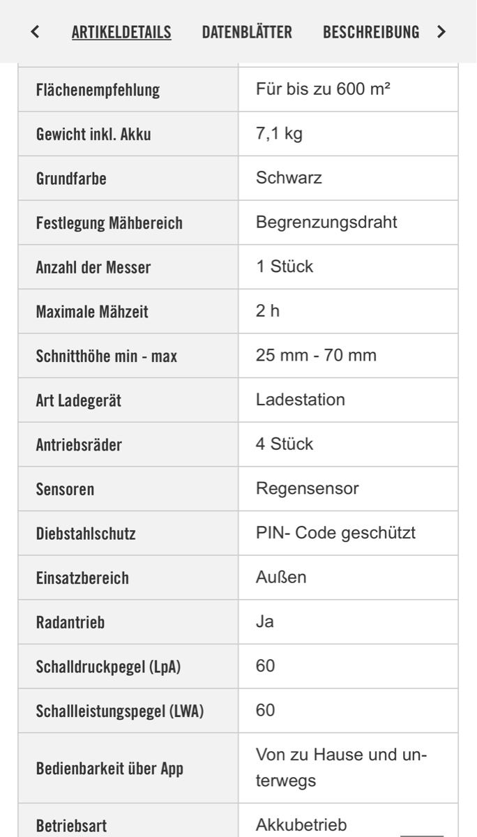 Ambrogio Tagliaerba: Mähroboter TECHline Tech D1, Steigung bis 45% – Usato da Oetwil am See venduto da Bigrico 2