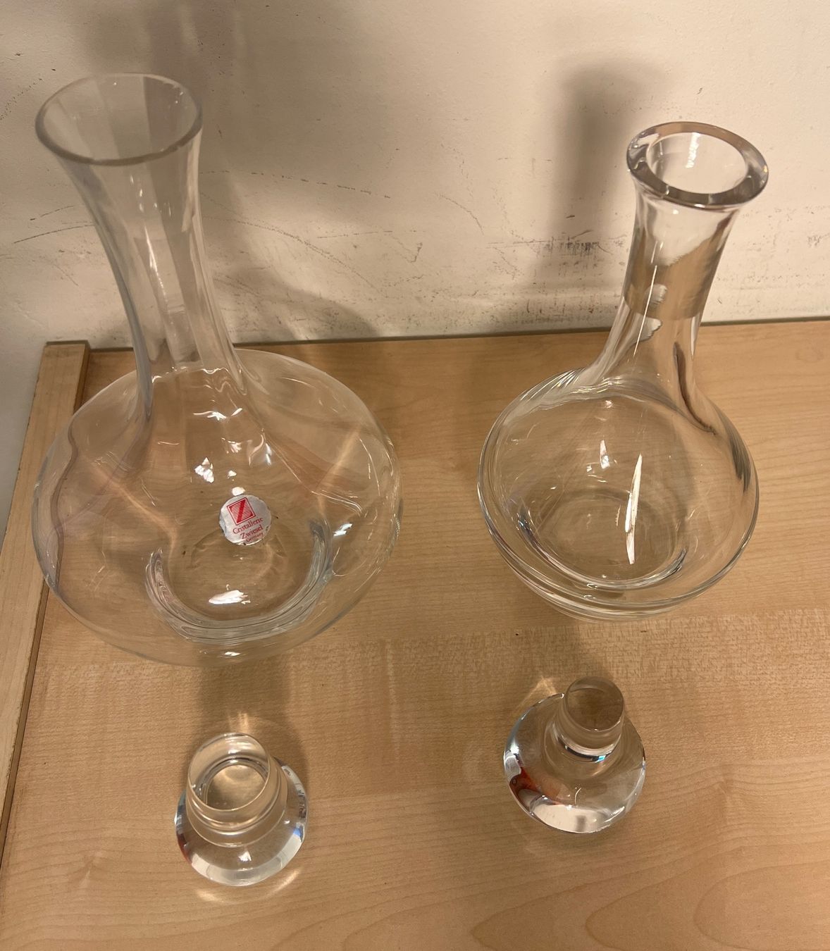 Caraffe: 2er Set: Elegante Karaffen für Wein oder Wasser, Glas – Usato da Münchenstein venduto da tsp01 5