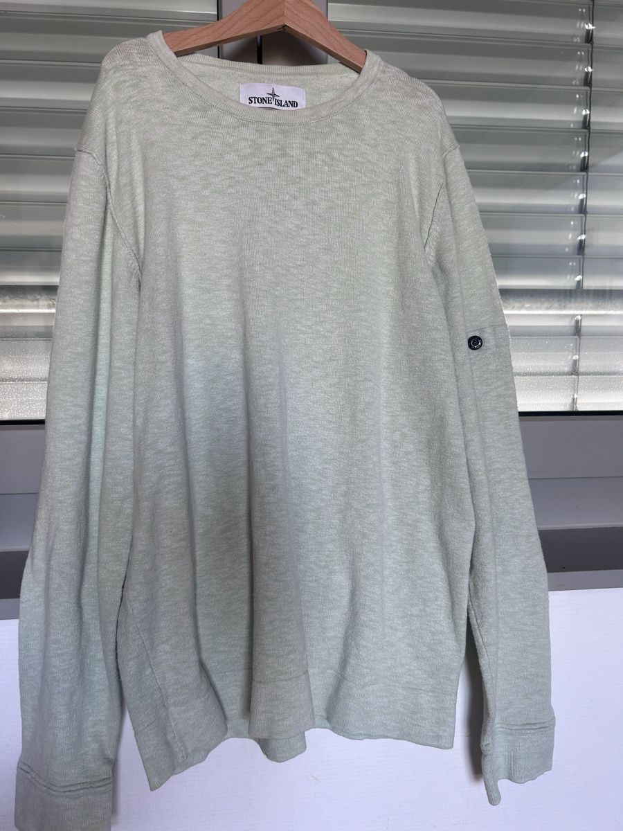 Stone Island Maglioni & Felpe: Stone Island Pullover Gr.S türkis-grün mit Patch – Usato da Basel venduto da jahrabarr 1