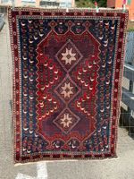 Afshar alter Teppich handgeknüpft 205x142cm sauber