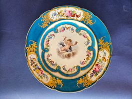Antiker Zierteller "Putti mit Feuerfackel 19.Jh.